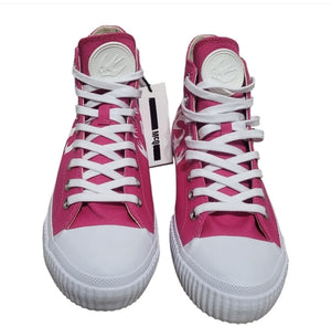 Alexander McQueen McQ Women's Pink Swallow Canvas High Top Sneakers