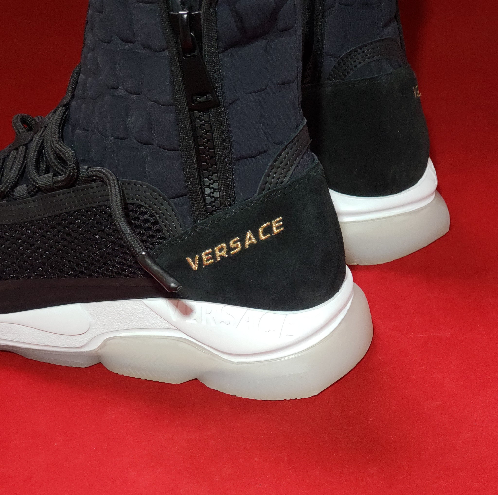 Versace Chain Reaction High Top Sneaker Boots