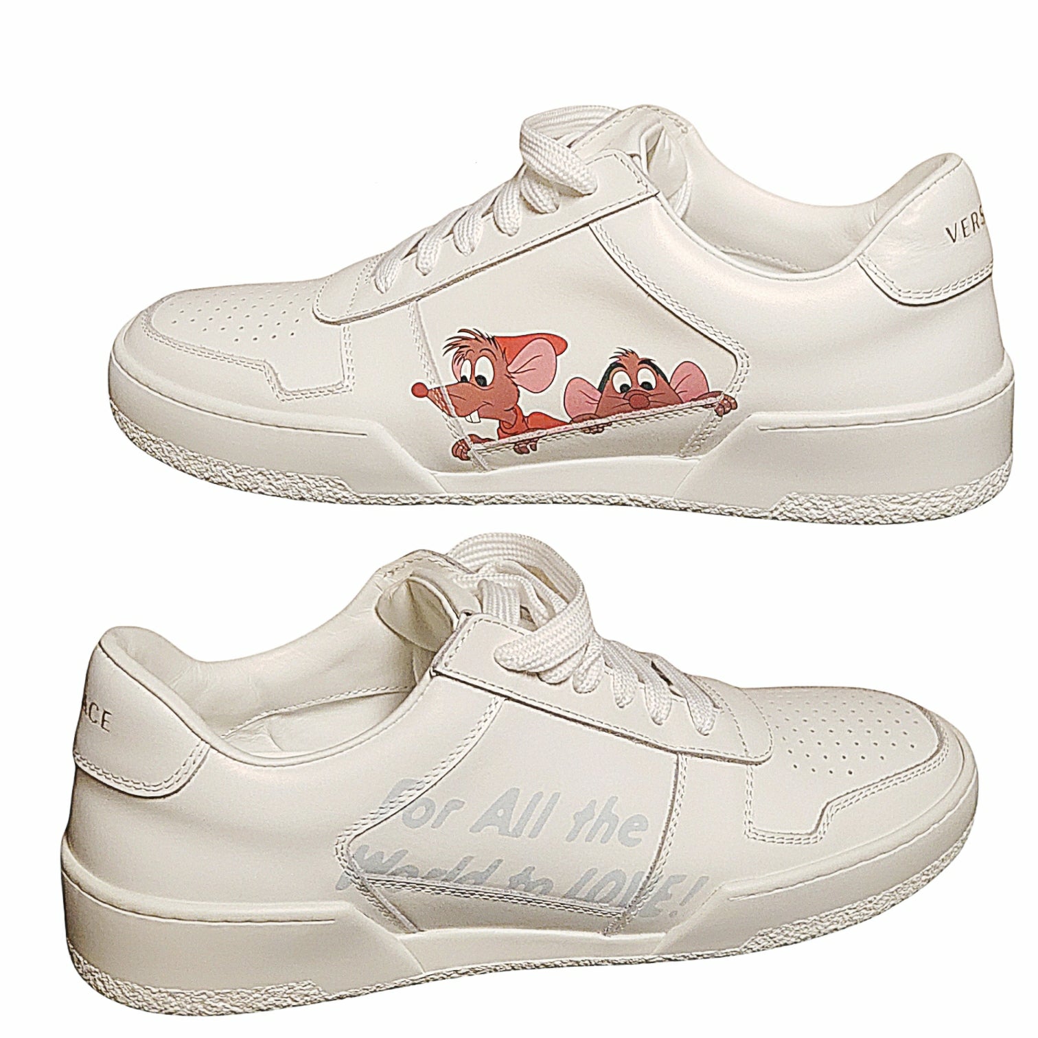 Disney x Versace Cinderella Limited Edition Leather Low Top Sneakers