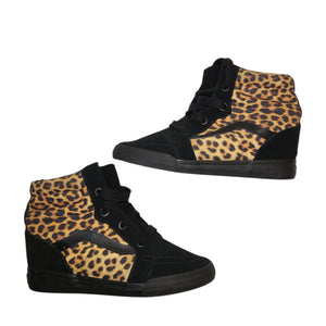 Unisex Vans Sk8-Hi Leopard Wedge Sneakers