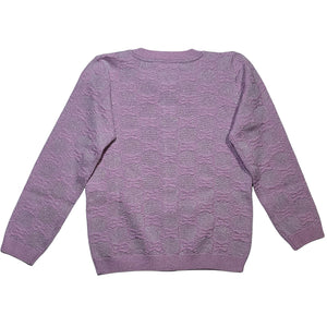 Gucci Kids Pink GG Monogram Cardigan with Silver Glitter Undertone