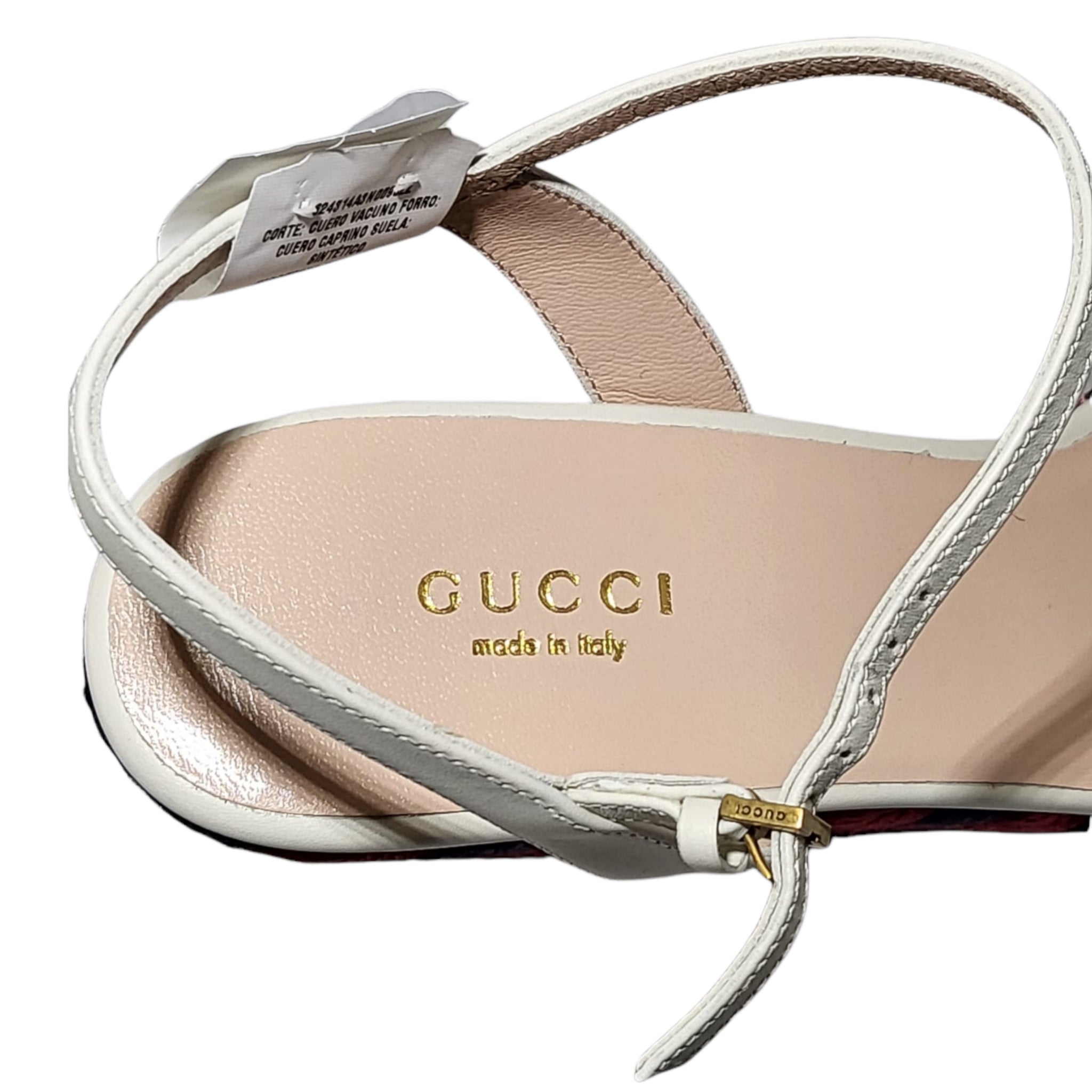 Authentic Gucci GG Marmont Leather Platform Wedge Sandals Size EU 40/8.5-9  US