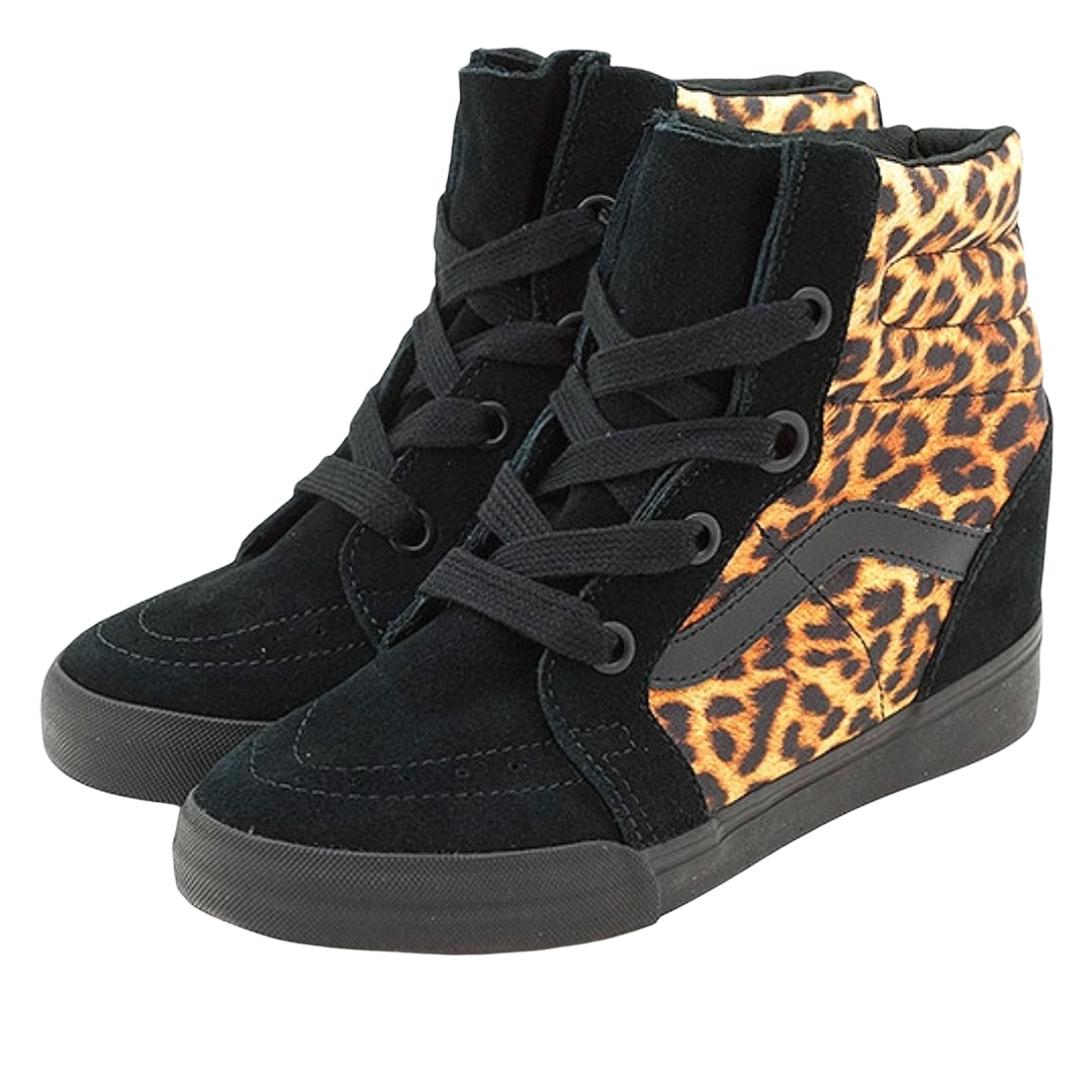 Unisex Vans Sk8-Hi Leopard Wedge Sneakers