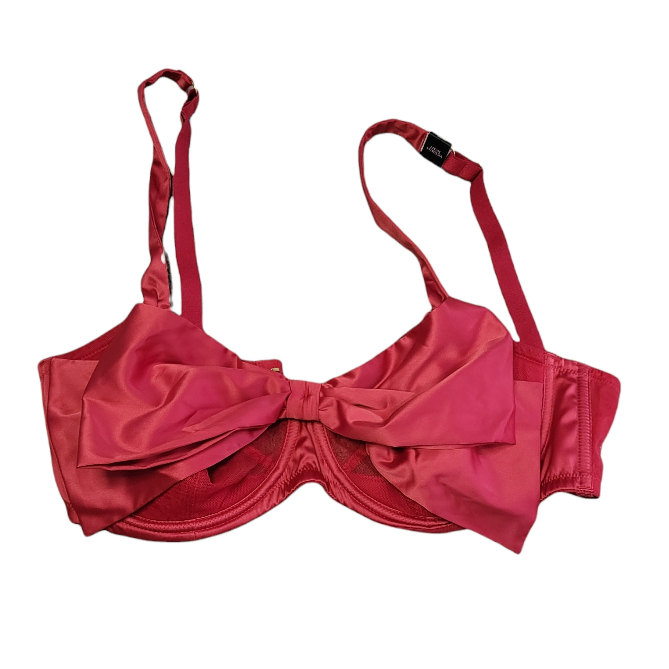 Victoria's Secret Dream Angels Red Balconette Satin Bow Bra