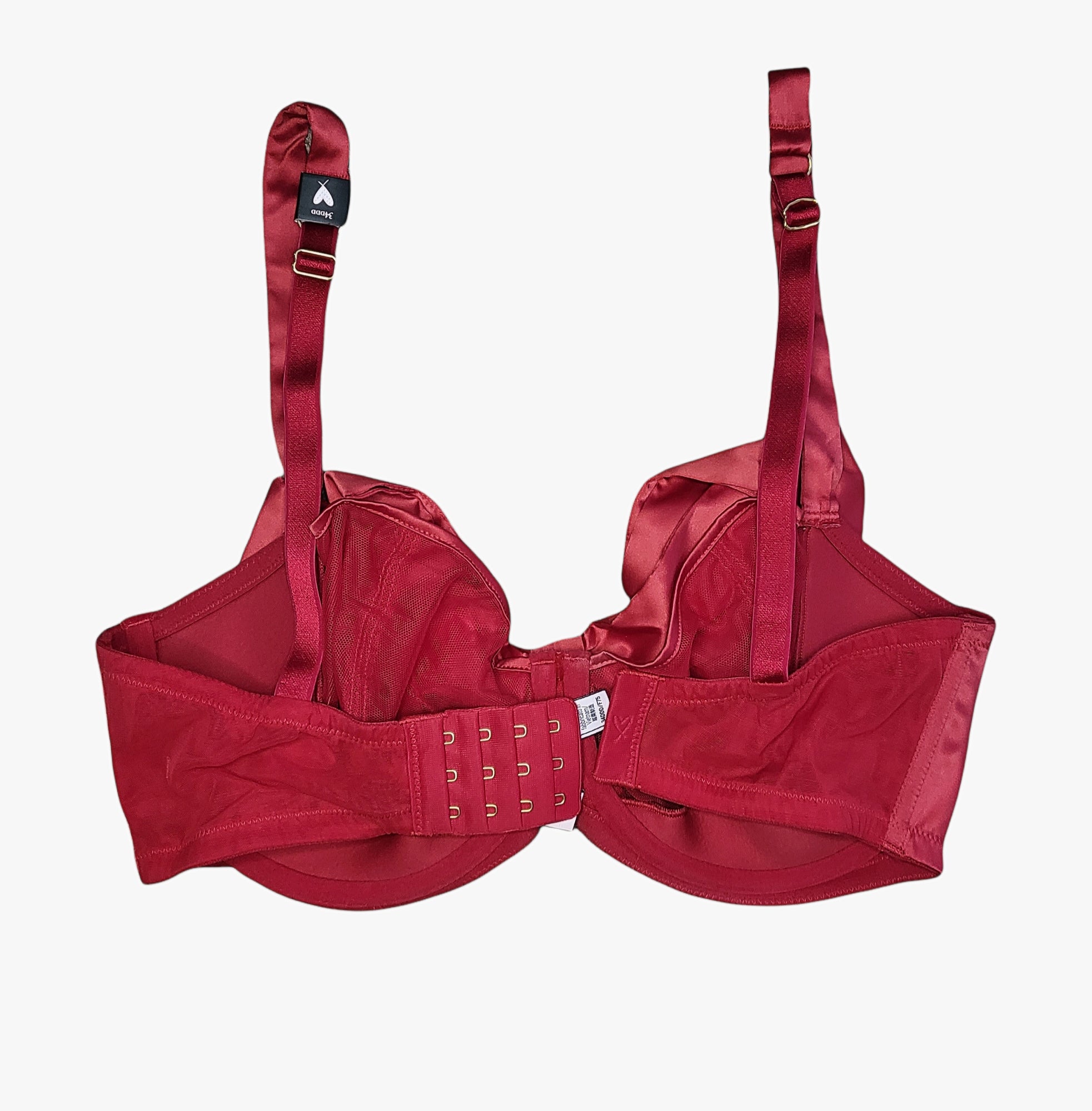 Victorias Secret Dream Angels Push-up Without Padding LUXE Red Satin Bow Bra