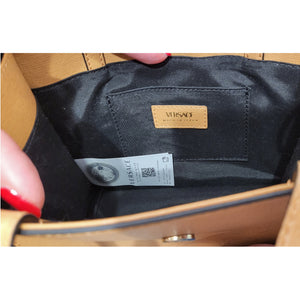 Versace Virtus Leather Small Tote Shoulder Crossbody Bag