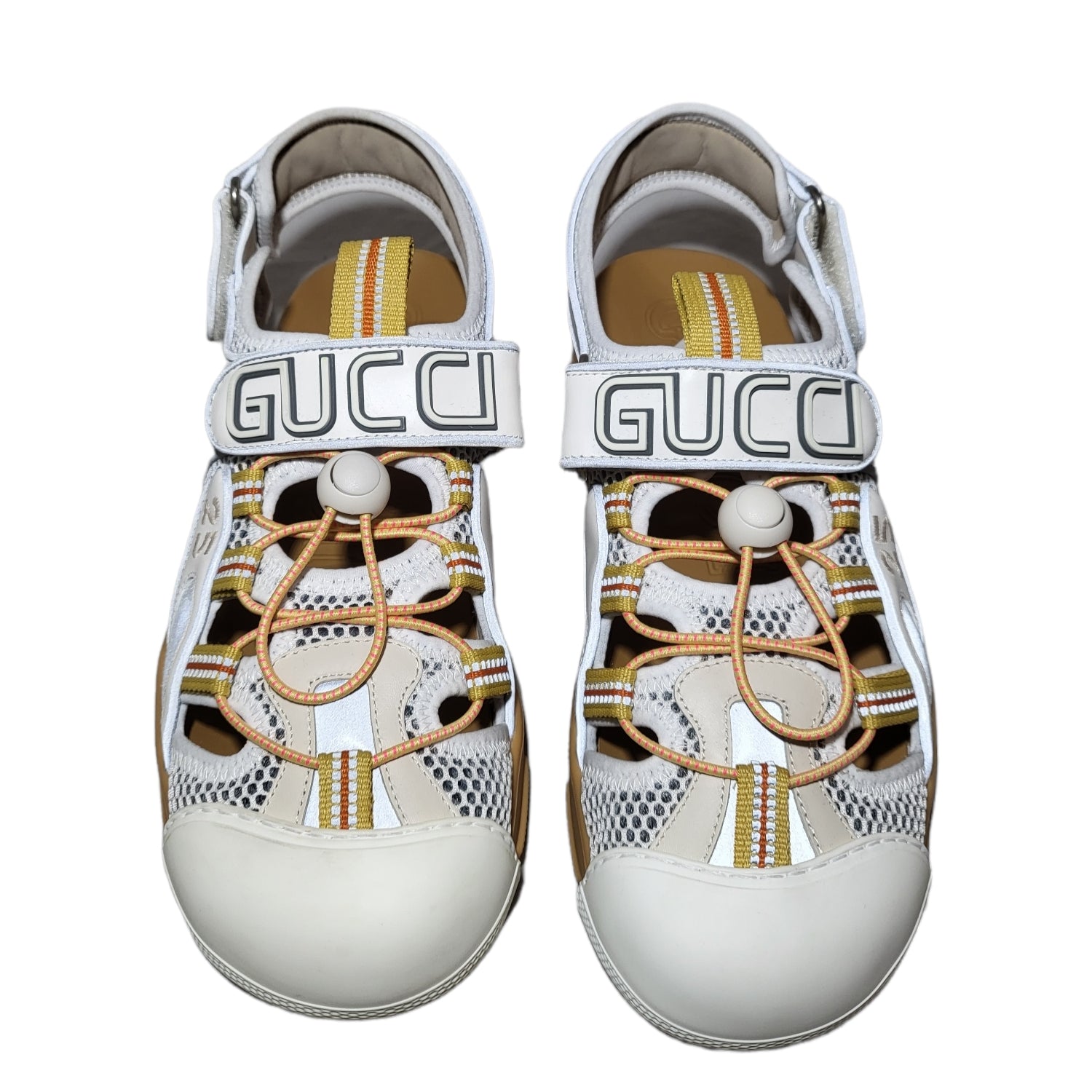 Gucci Unisex Tinsel Reflective White Sandals