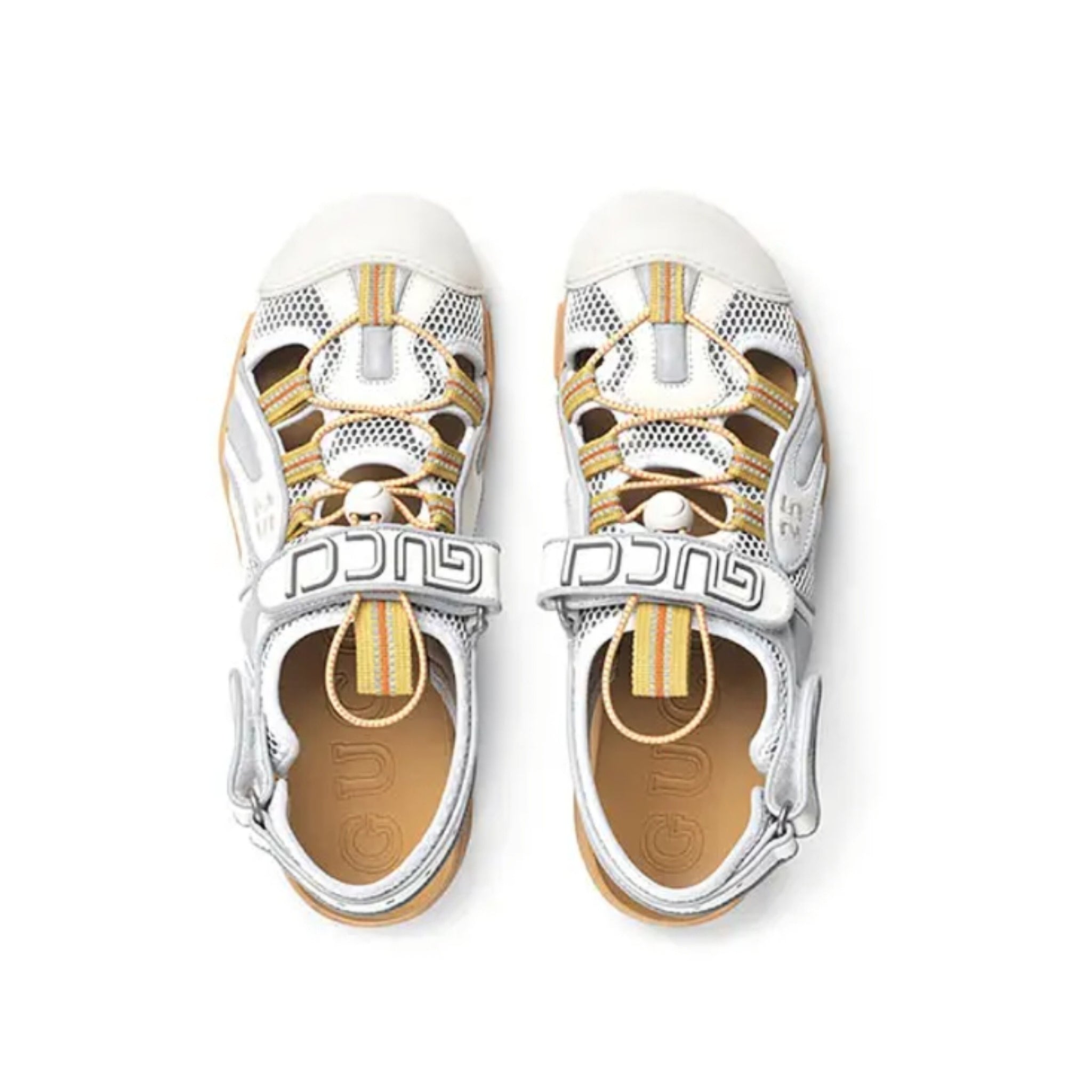 Gucci Unisex Tinsel Reflective White Sandals