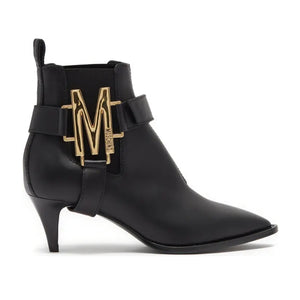 Moschino Leather Monogram Chelsea Ankle Boot