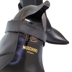 Moschino Leather Monogram Chelsea Ankle Boot