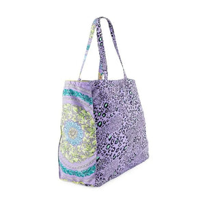 Versace Print-mix Tote Bag In Purple