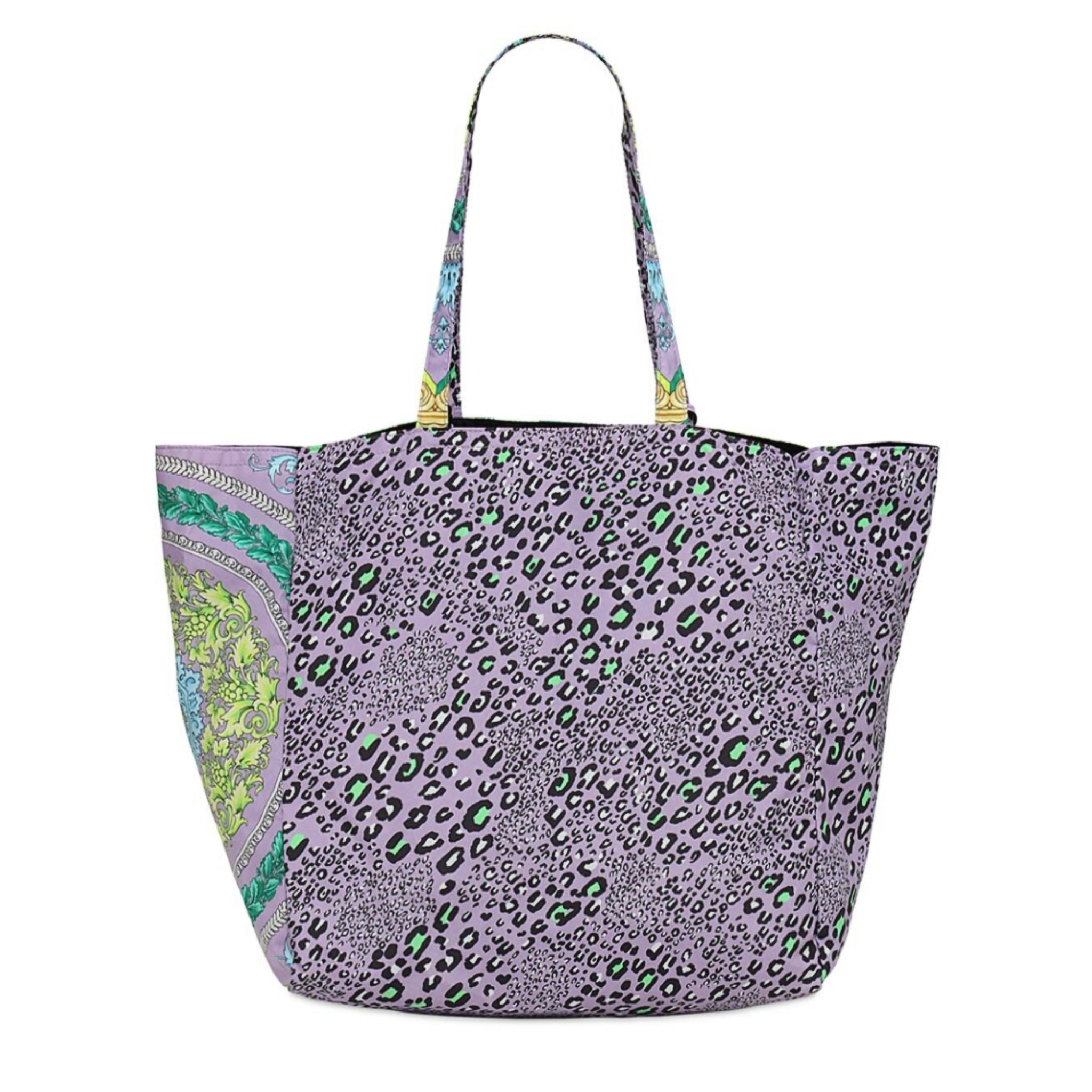 Versace Print-mix Tote Bag In Purple