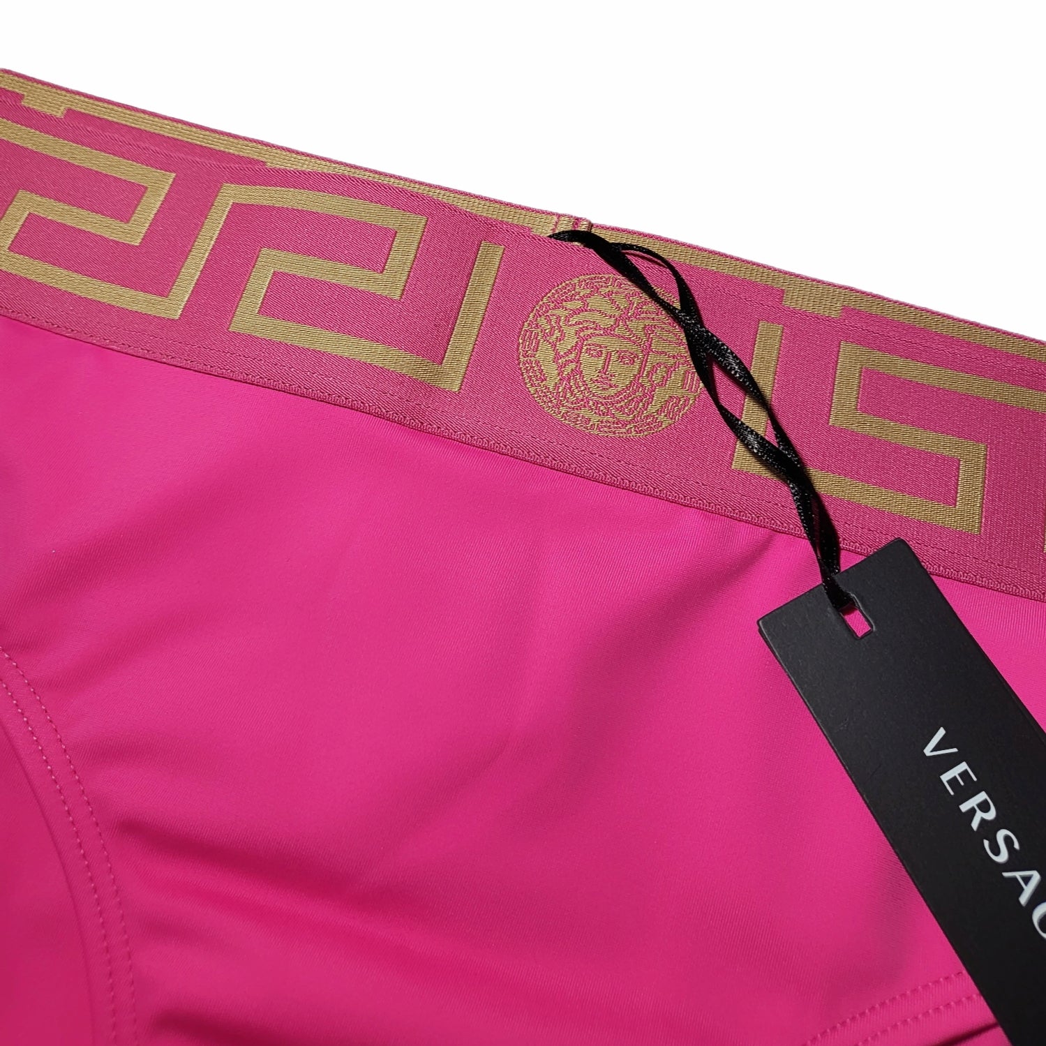 Buy Versace Greca-waist Thong - Pink At 48% Off