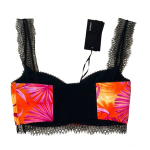 Versace Jungle Print Silk Bralette - Size 44 IT (8 US) – Dezigner