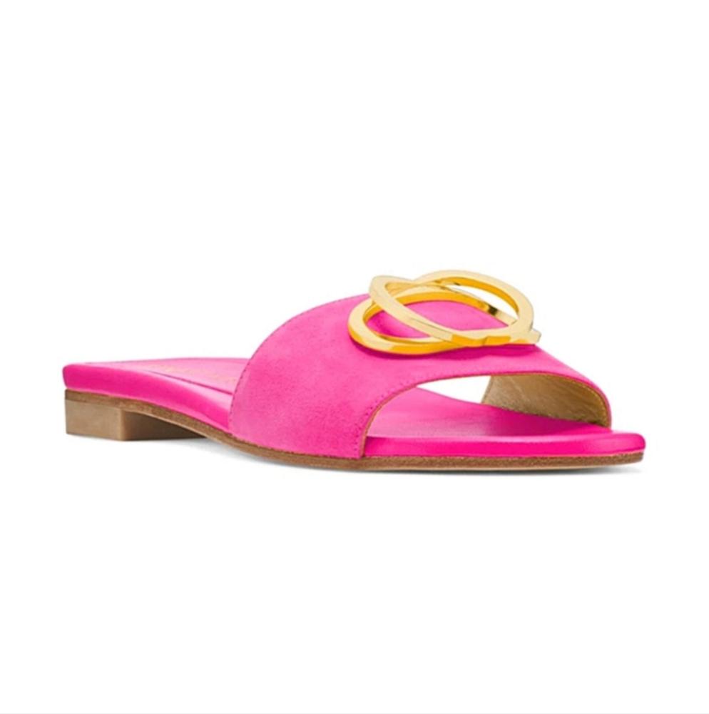 Stuart Weitzman Pink Slip On Caicos Sandal Slide