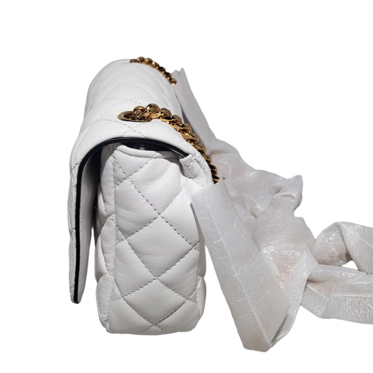 Versace Quilted Shoulder Bag Crossbody with Medusa and Greca Hardware
