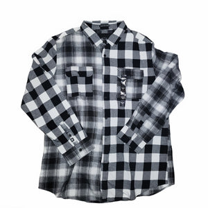 Sean John Plaid and Checkered Flanel Shirt