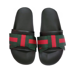 Gucci Satin Slides with Web Bow