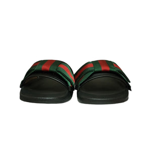 Gucci Satin Slides with Web Bow