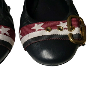 Marc Jacobs Leather Stars and Stripes Flats