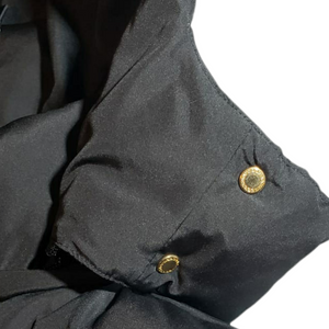 Versace Down Cinched Belt Gold Medusa Waist Length Hooded Coat