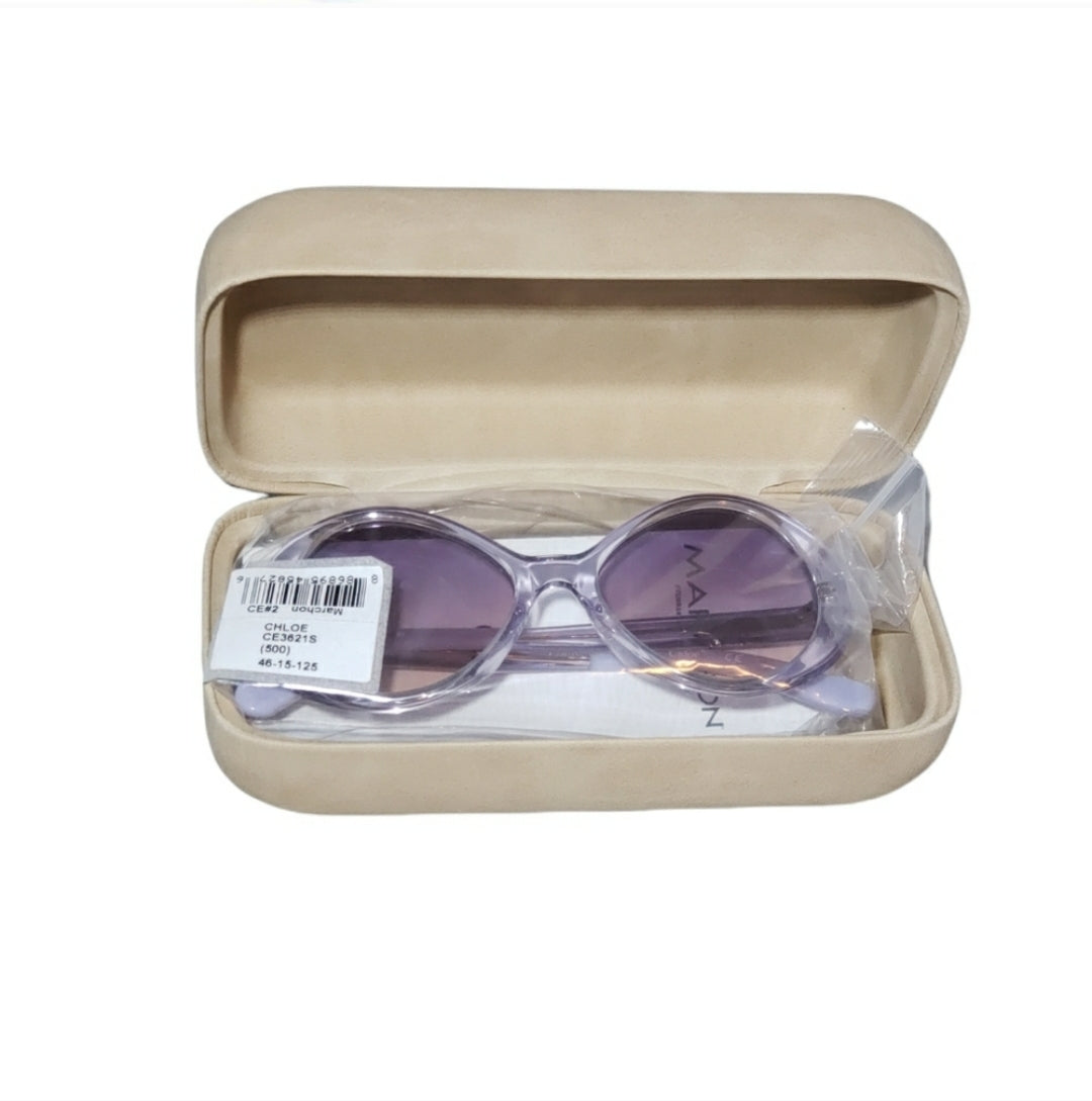 Chloé Transparent Round Frame Sunglasses - Violet