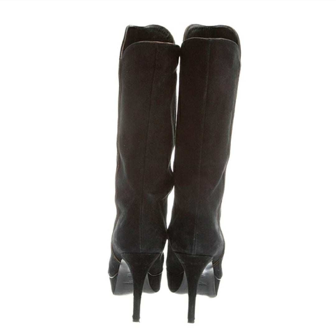 Yves Saint Laurent Midcalf Suede Boots