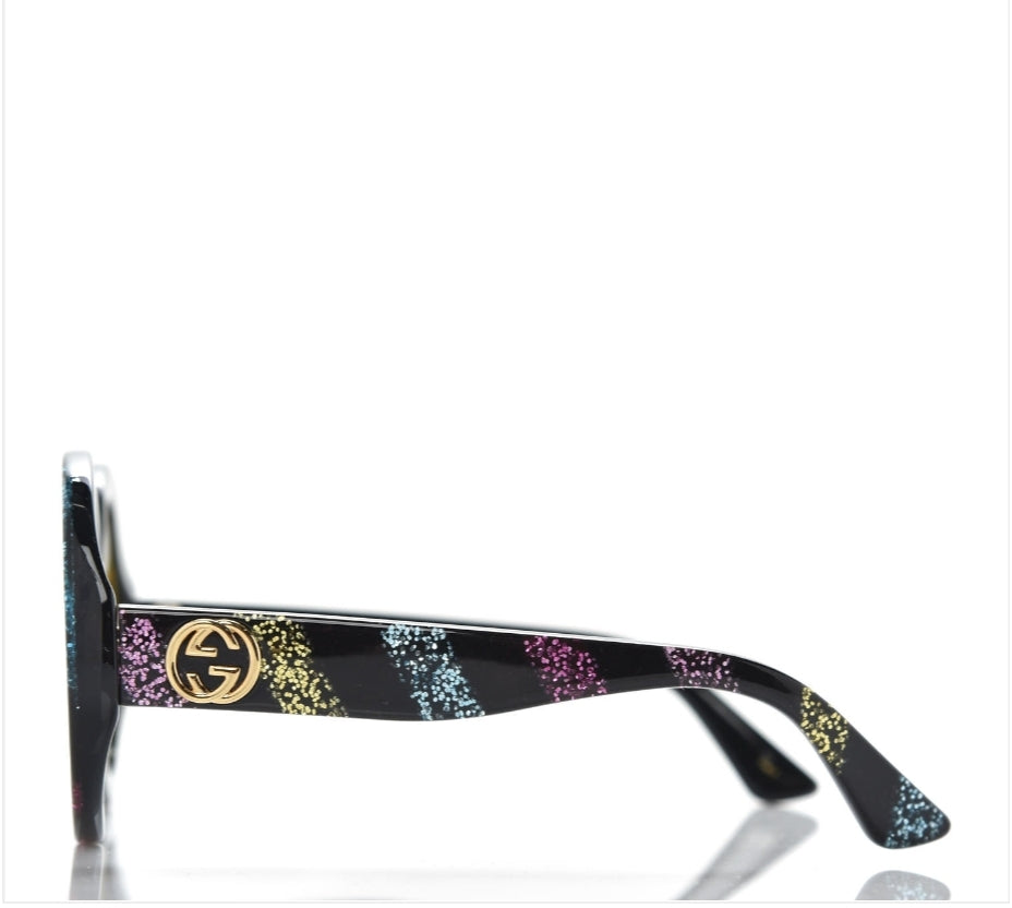 Gucci Multi Glitter 52mm Round Sunglasses