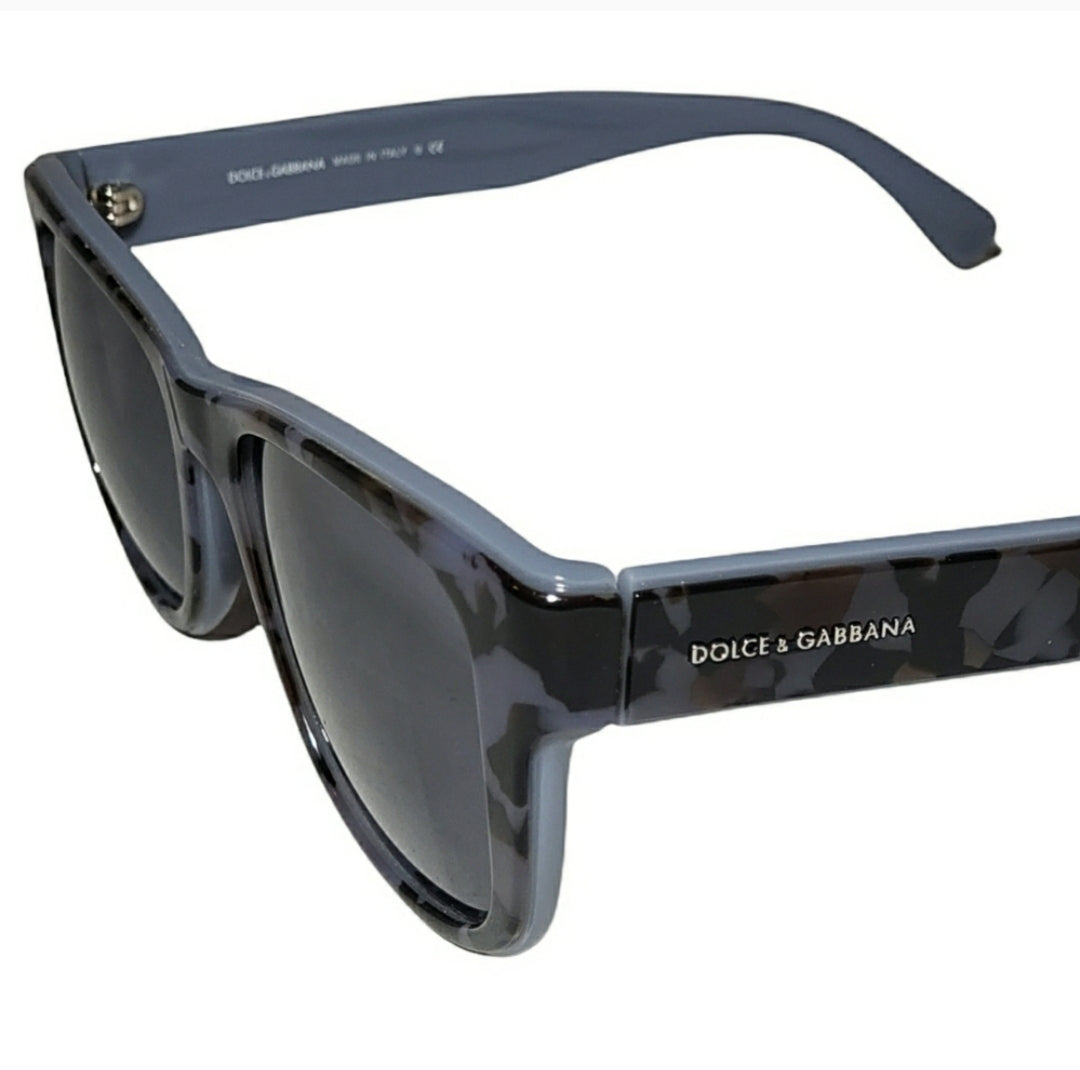 Dolce & Gabbana Frost Mirror Lens Blue, Grey and Black Camo Sunglasses