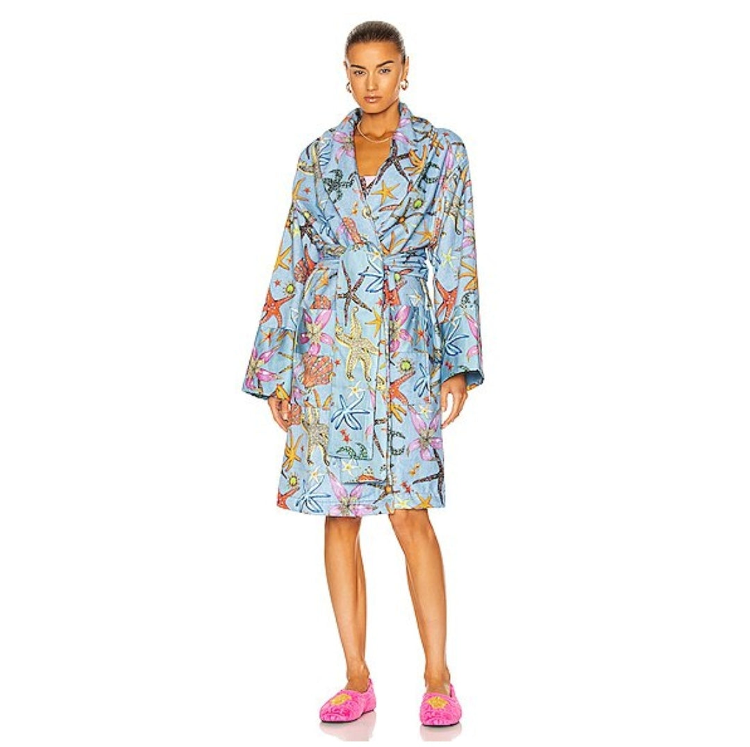 Versace Tresor De La Mer Pale Blue Terrycloth Bath Robe