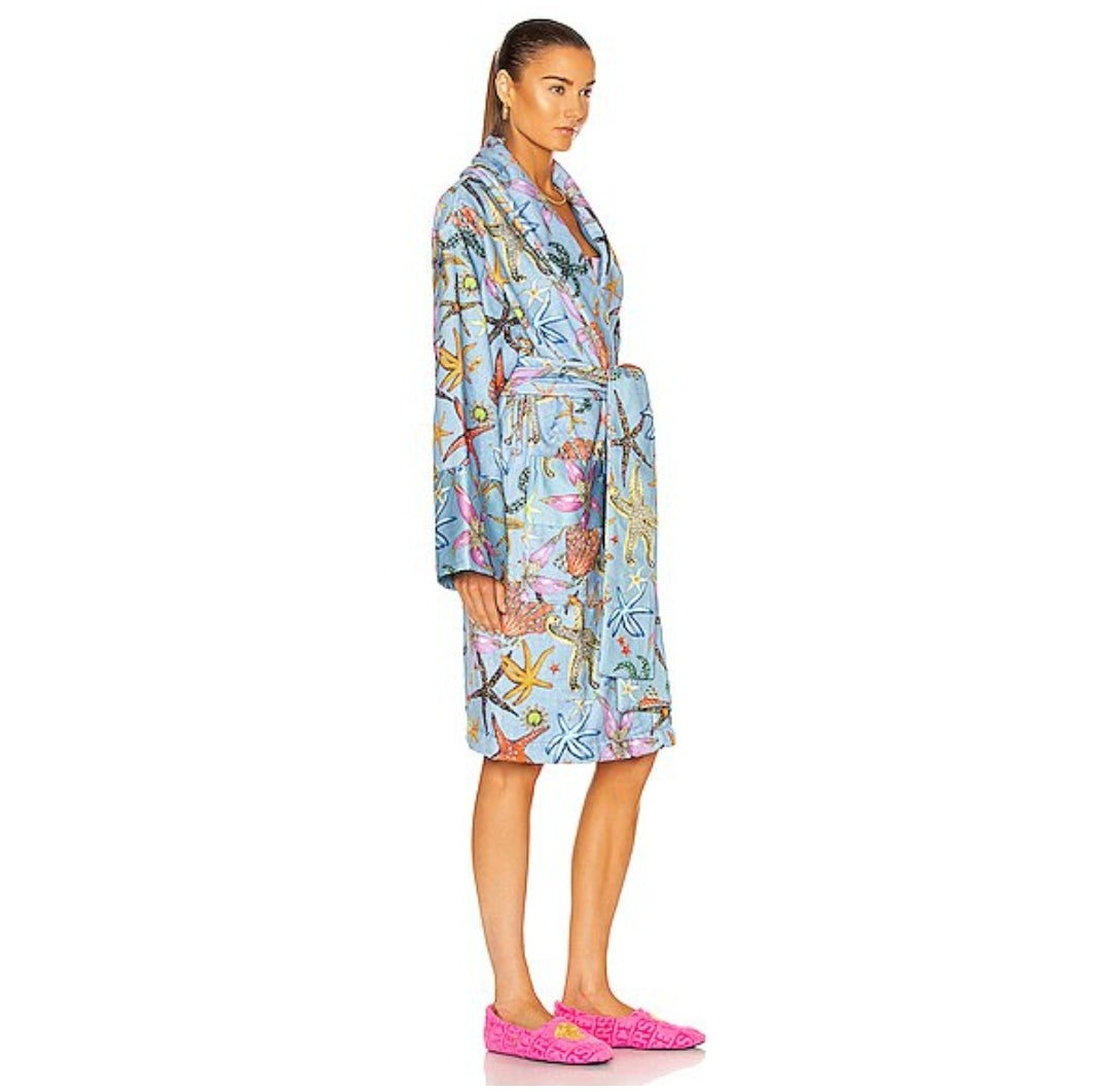 Versace Tresor De La Mer Pale Blue Terrycloth Bath Robe