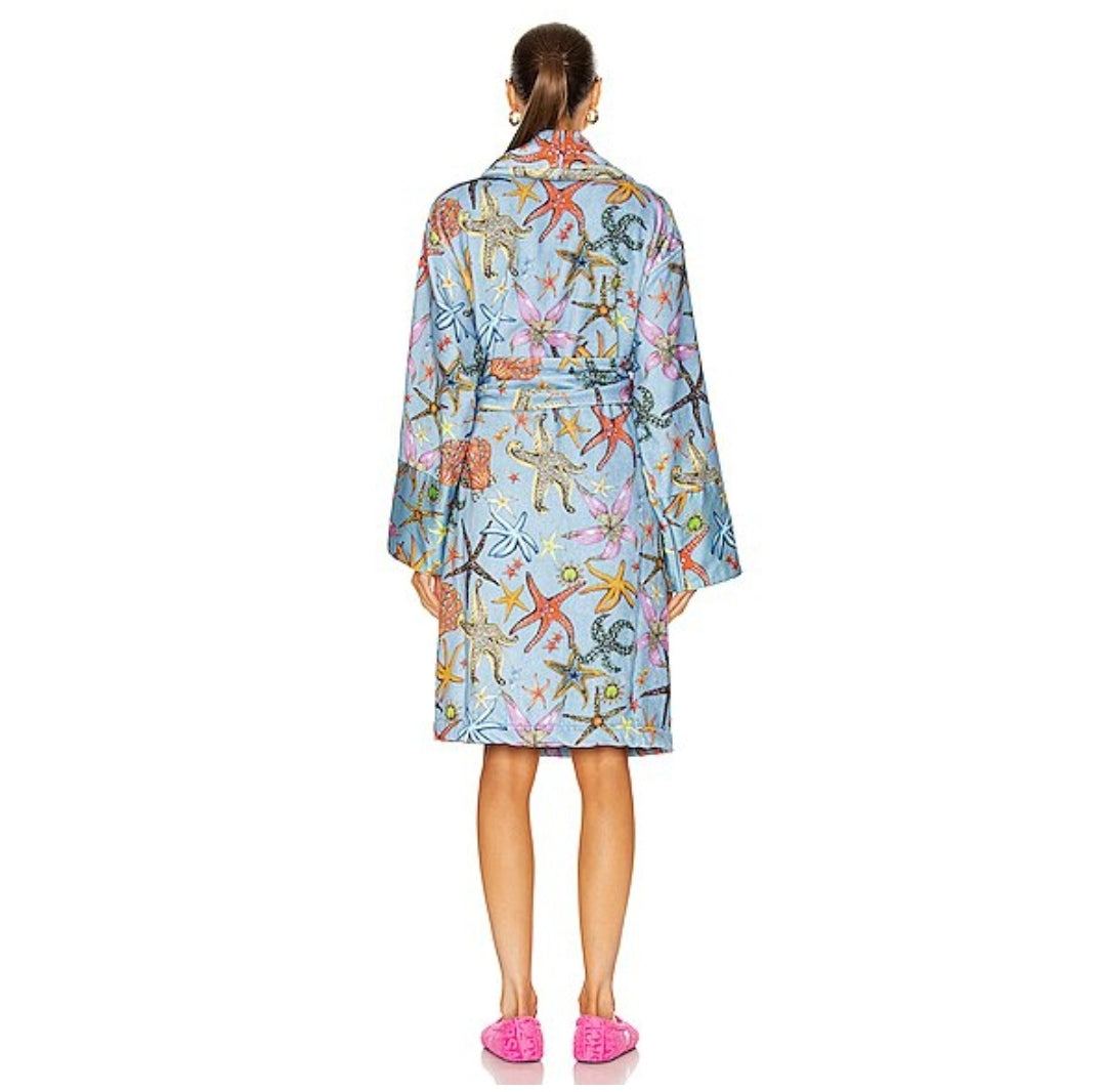 Versace Tresor De La Mer Pale Blue Terrycloth Bath Robe