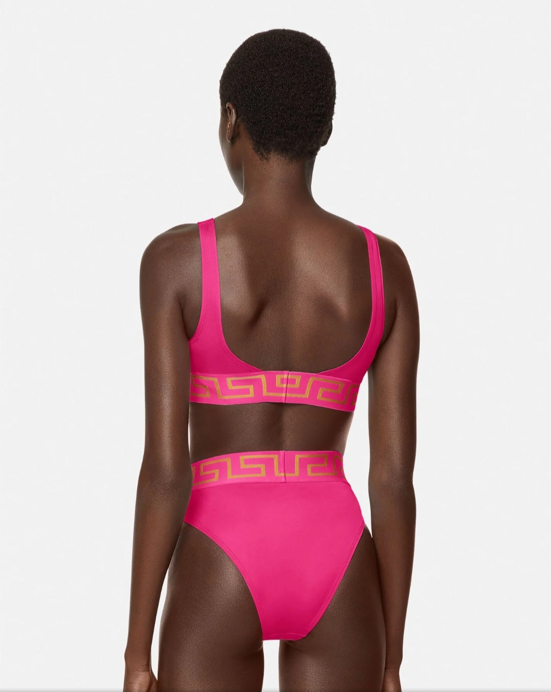 Versace Pink Greca Border Bikini