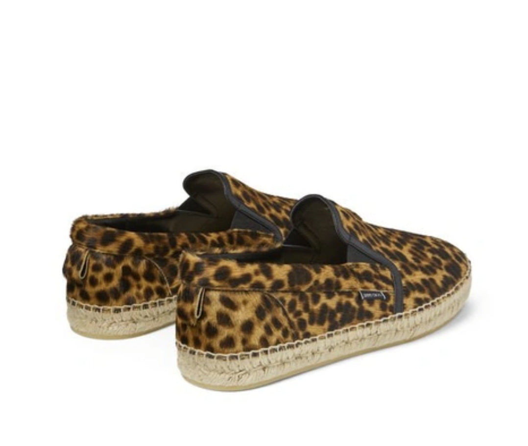 Jimmy Choo Vlad Pony Hair Leopard Print Espadrilles