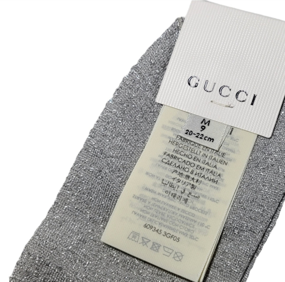 Gucci Metallic Shimmer Interlocking G Socks