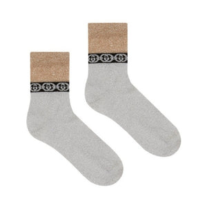 Gucci Metallic Shimmer Interlocking G Socks