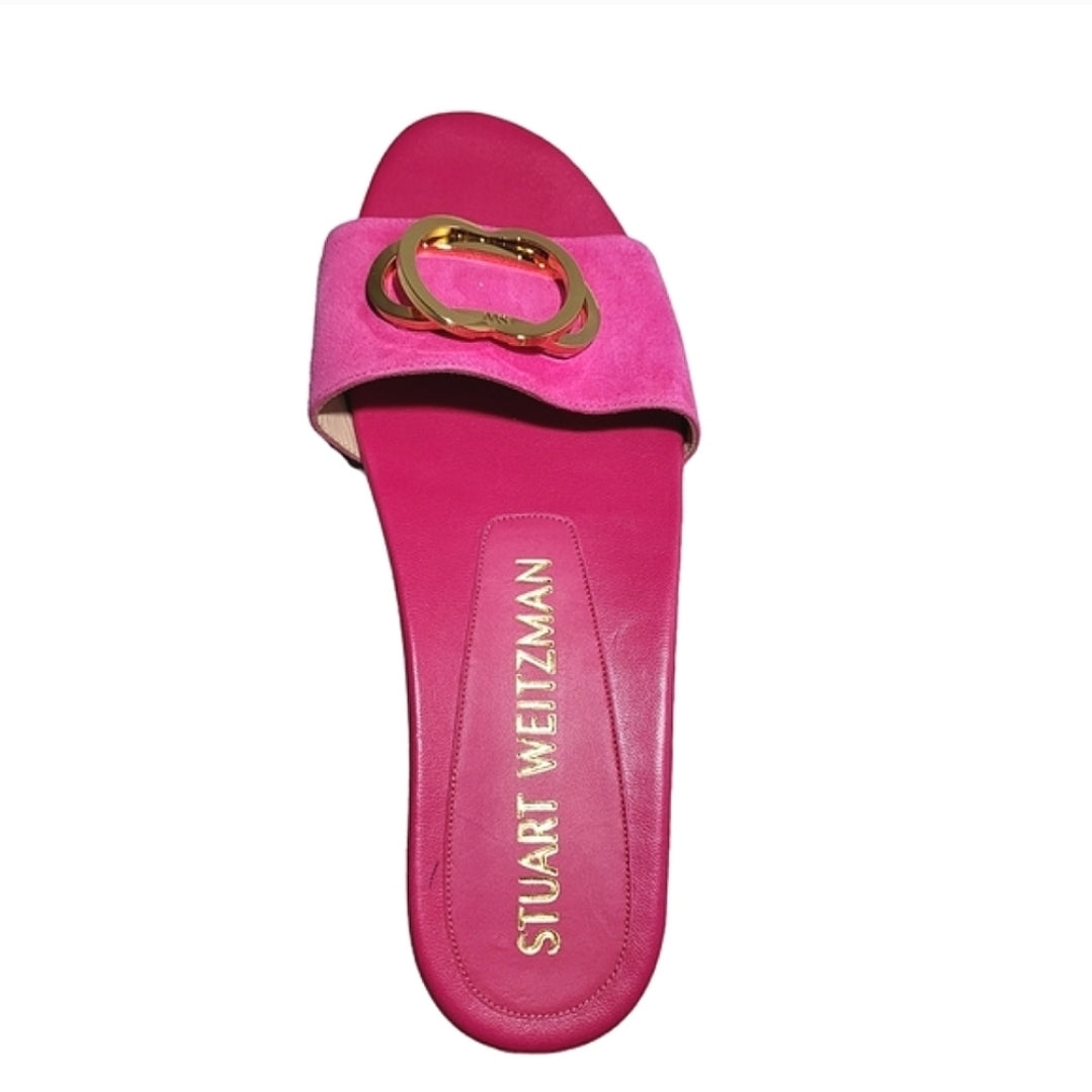 Stuart Weitzman Pink Slip On Caicos Sandal Slide