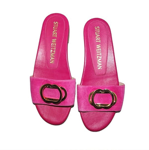 Stuart Weitzman Pink Slip On Caicos Sandal Slide