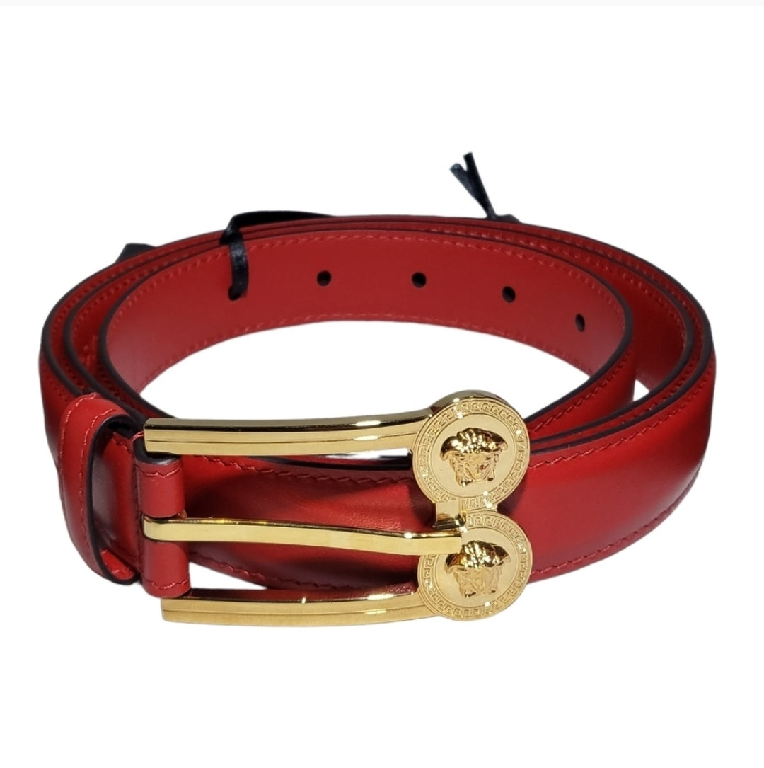 Versace Double Medusa Stud Belt