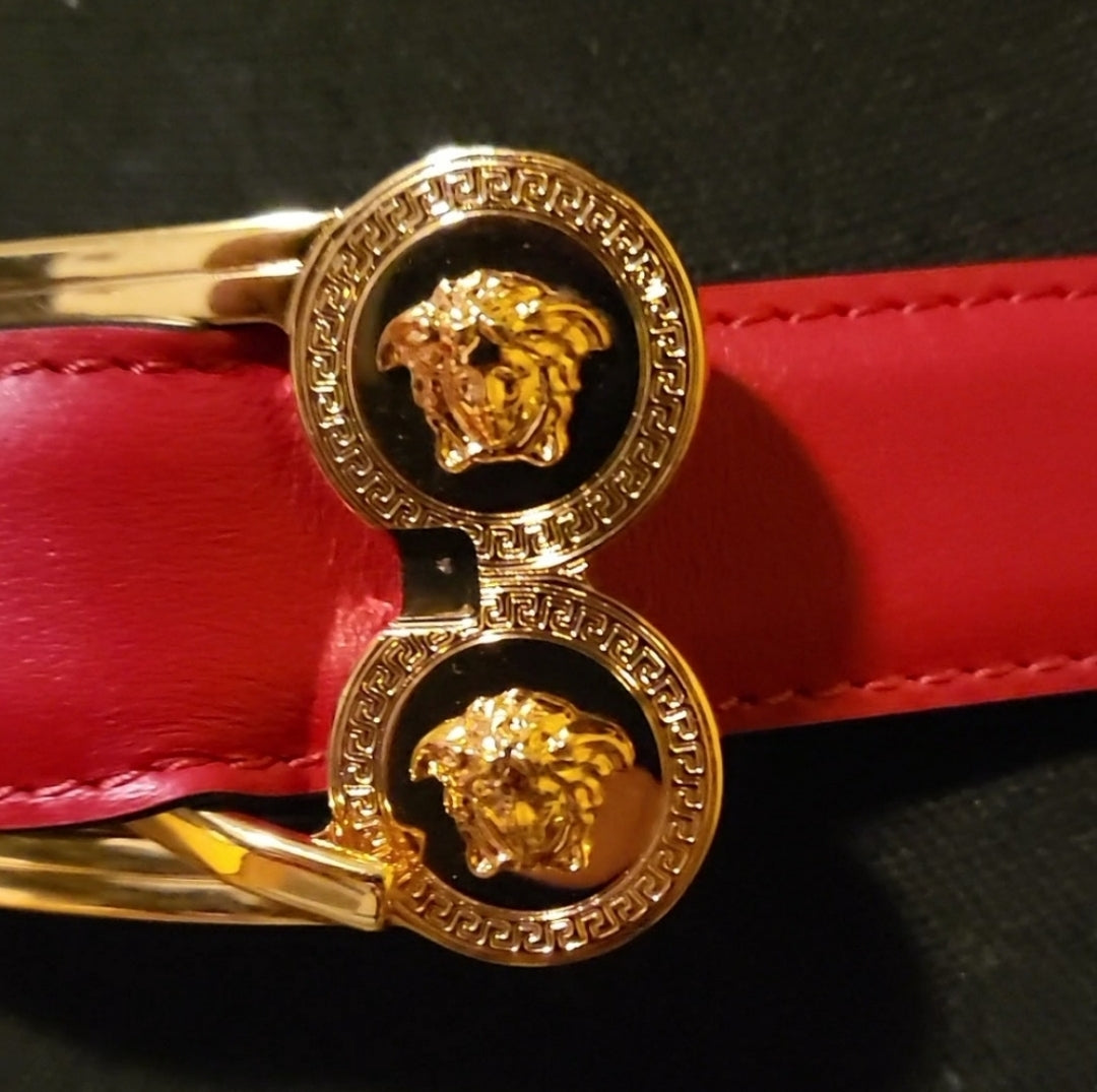 Versace Double Medusa Stud Belt