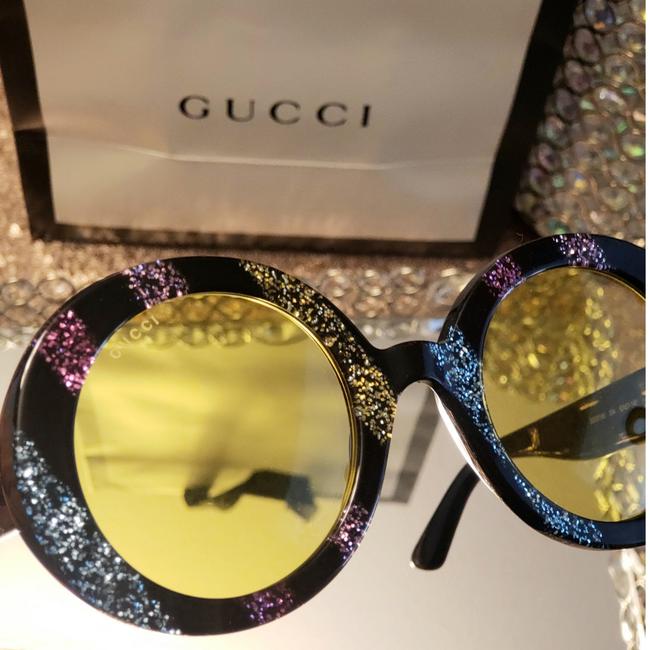 Gucci Multi Glitter 52mm Round Sunglasses