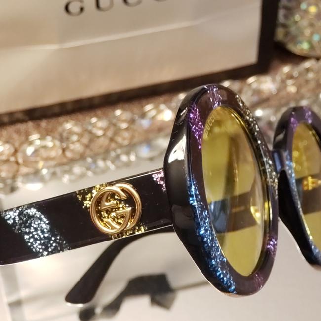 Gucci Multi Glitter 52mm Round Sunglasses