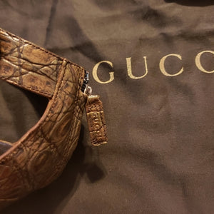 Gucci Embossed Cage Studded Heels