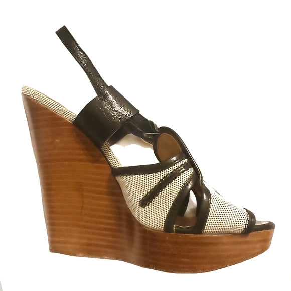 Chloe Canvas Wedge Sandals