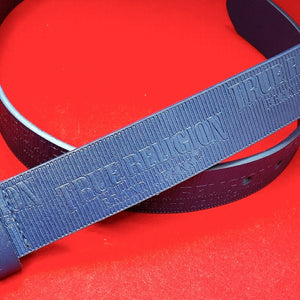 Unisex True Religion Textured Logo Belt