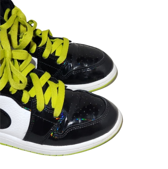 JORDAN 1 MID SE (PS) Black/Cyber-White-Mystic Green