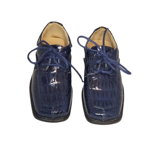 Bolano Boys Blue Square Toe Hard Bottom Dress Shoes – The Ultimate Resale Rack