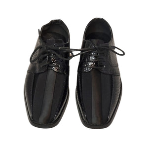 Boys Viotti Black Hard Bottom Dress Shoes