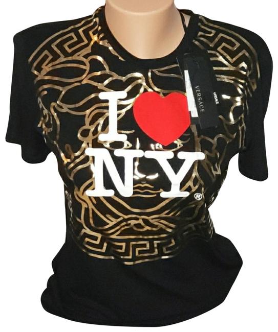 Versace Black & Gold "I ❤ NY" I Love New York Tee Shirt