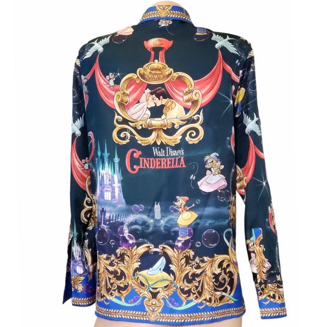 Versace Blue Disney Cinderella Silk Button-down Shirt S – The